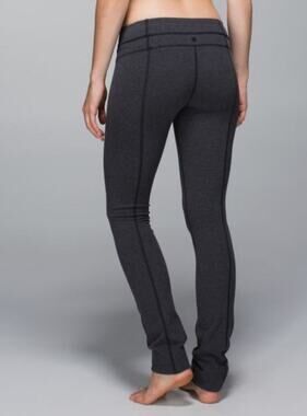 Lululemon Skinny Groove Pant Full-On Luon Yoga Leggings Size 2 Gray